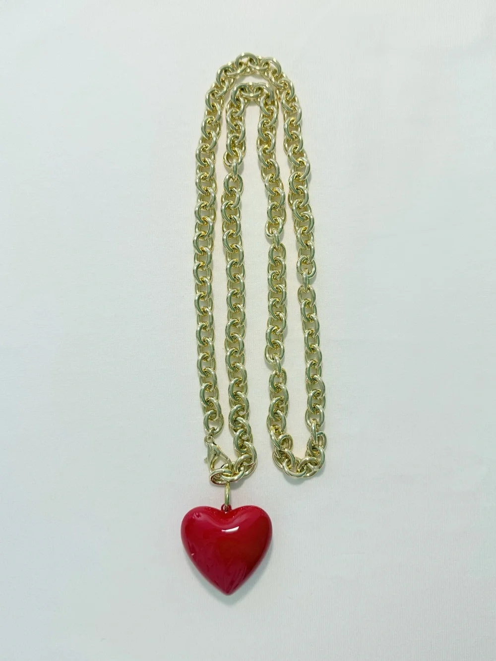 NWOT Roxanne Assoulin The Big Puffy Heart Charm Necklace